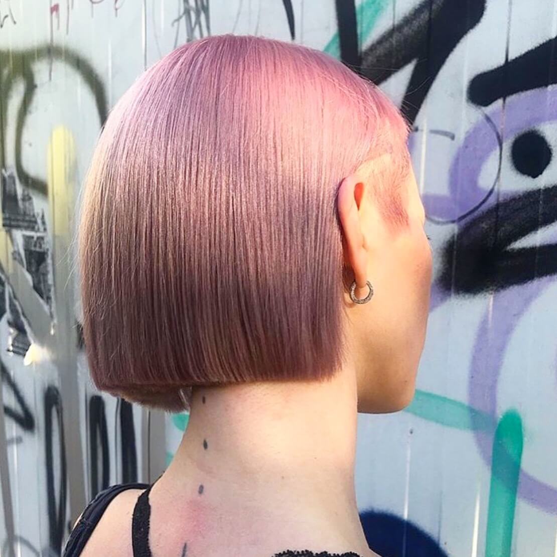 pink bob women's haircut at ESHK Hairdressers in Berlin