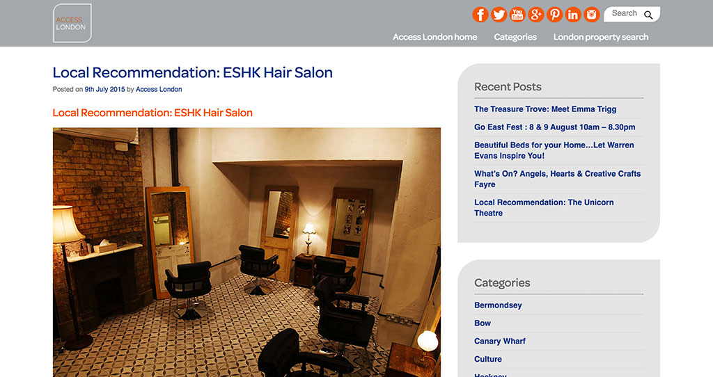Access London Eshk Hairdressers In London And Berlin