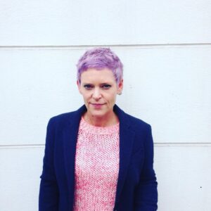 light purple short ladies harcut and colour in shoreditch
