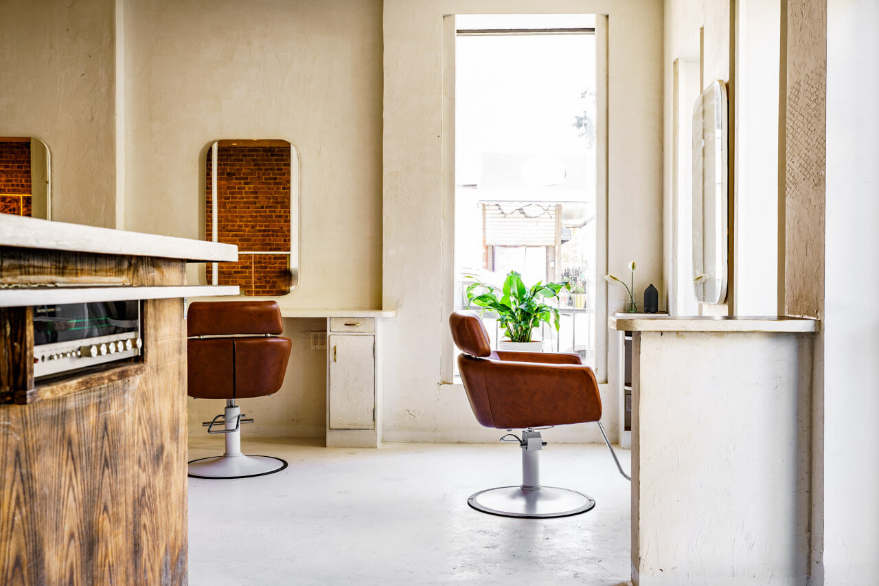 hair salon and reiki brooklyn seating area