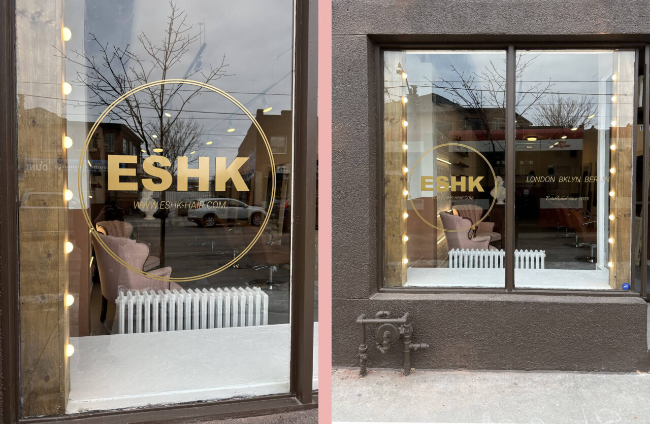 hair salon shop front eshk toronto