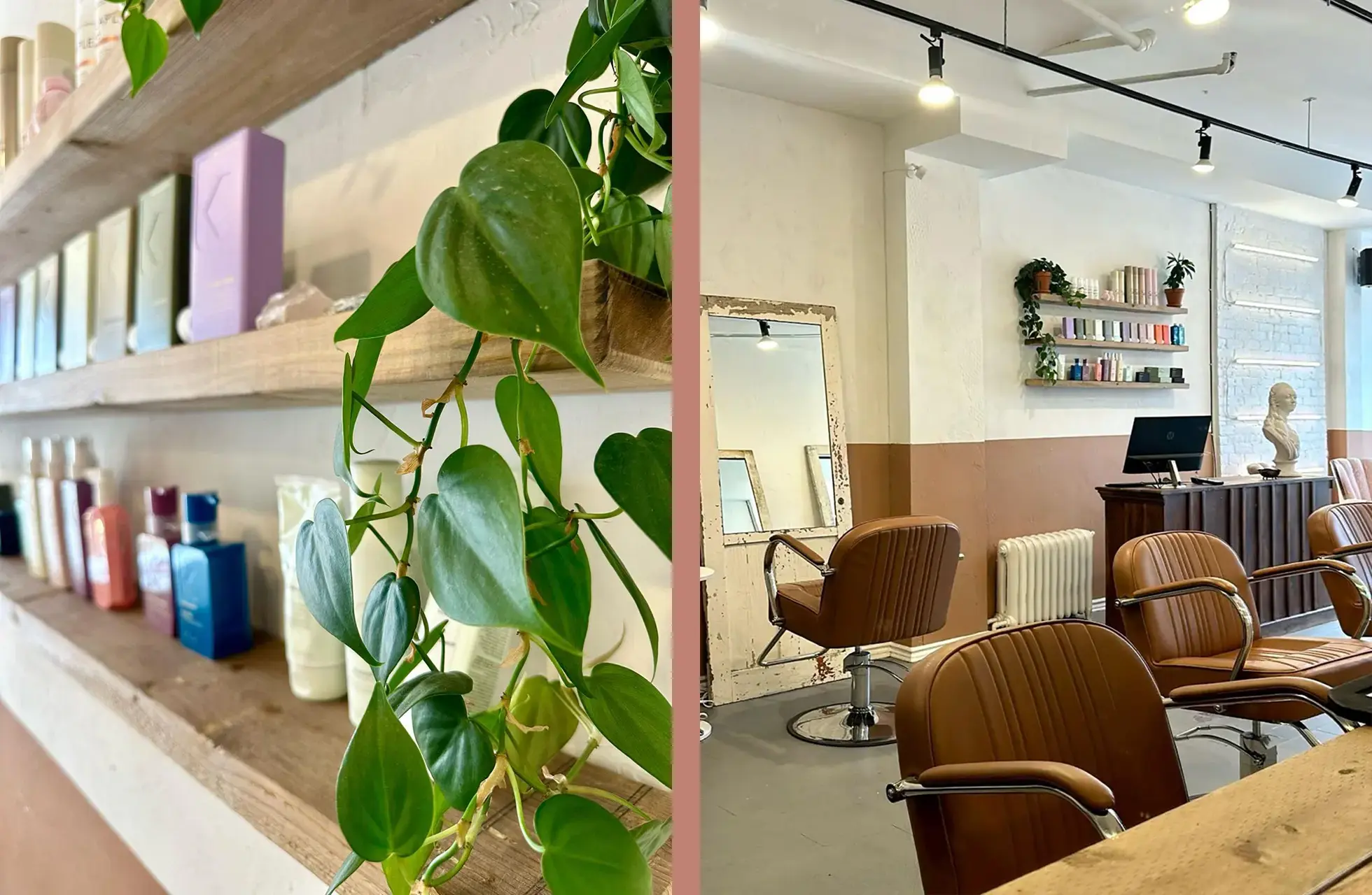 salon products, chairs and mirrors for haircuts and hair colours in toronto