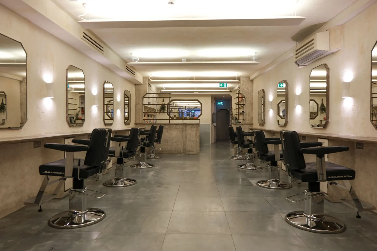 Bermondsey hair salon cutting stations hair salon interior design London