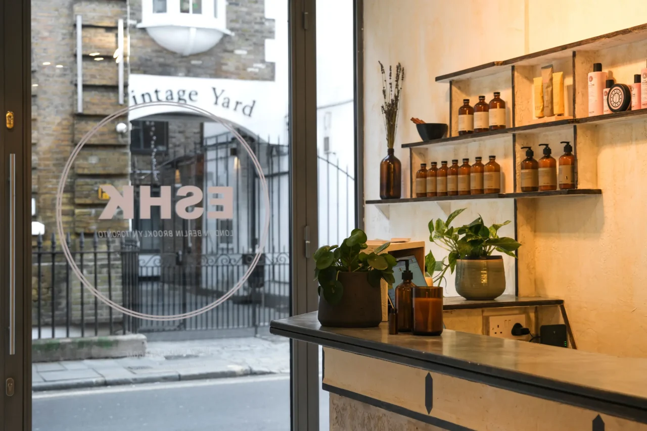 ESHK Hair Bermondsey salon entrance and reception desk in London Bridge