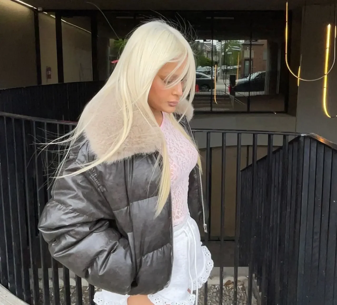 Warm platinum bleach and tone hair colour by George at ESHK