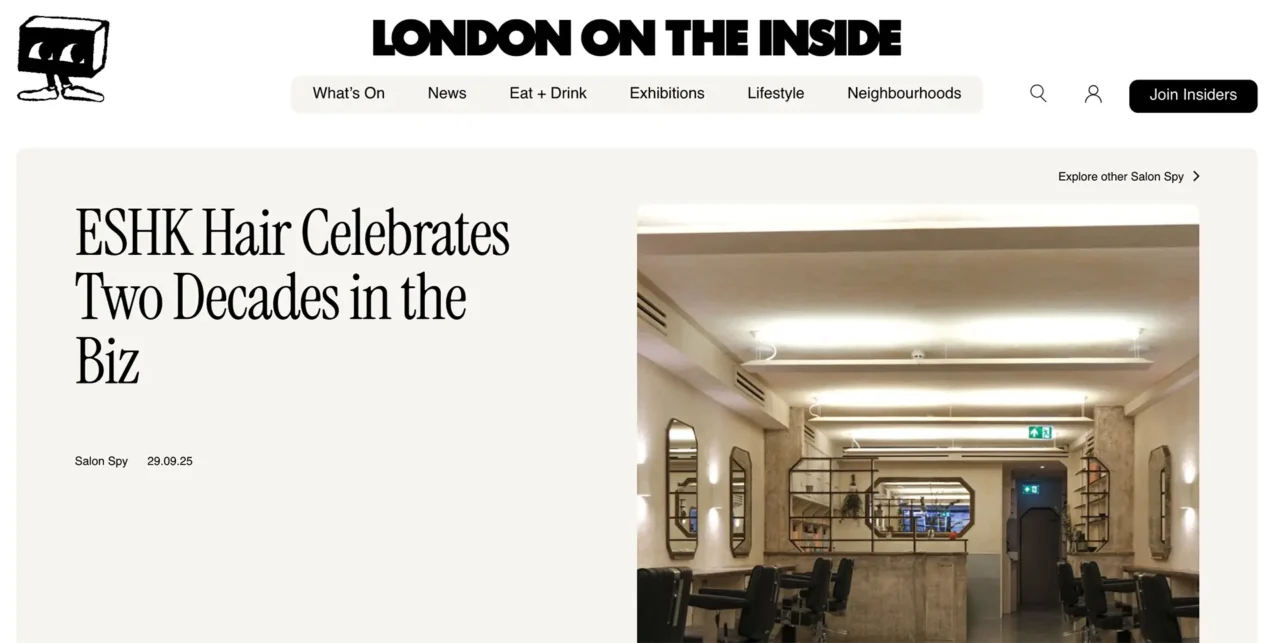 London On the Inside article about ESHK turning 20 years.